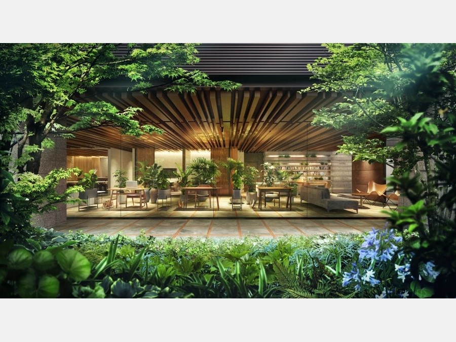 コリドーラウンジ(カフェスタイル)　完成予想CG